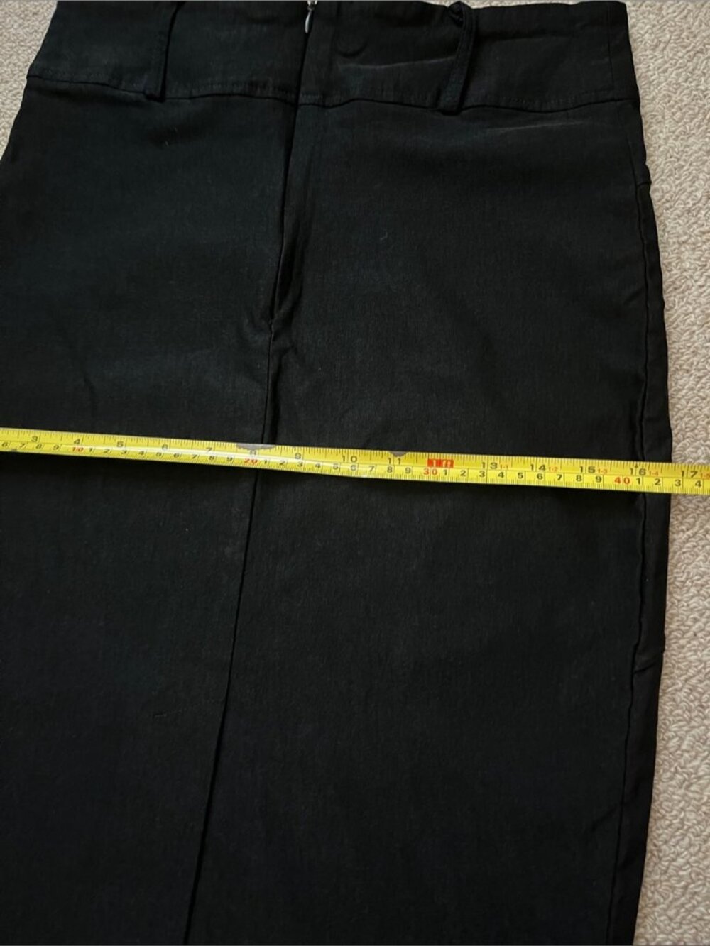 Classic Black Pencil Skirt with Panel Detail- L - Picture 3 of 3